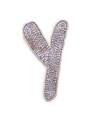 Beaded Letter Patches  Lingua Franca NYC OS Y 