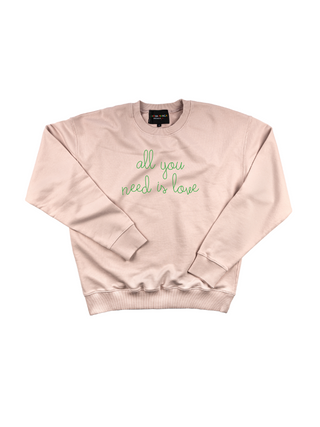 "all you need is love" Women's Sweatshirt Sweatshirt Ecovest Light Pink XS