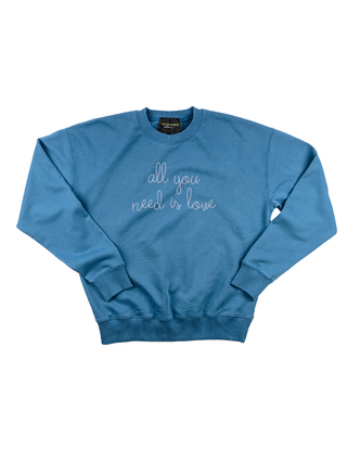 "all you need is love" Women's Sweatshirt Sweatshirt Ecovest Vintage Blue XS