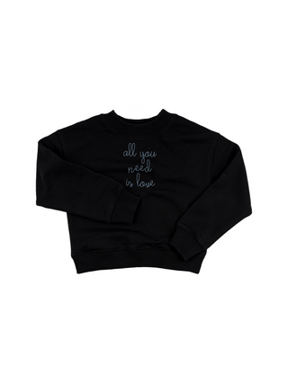 "all you need is love" Kids' Sweatshirt Sweatshirt Ecovest Black 2T