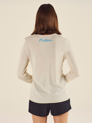 "another round?" Silk Cashmere Crewneck