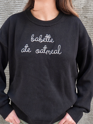 "babette ate oatmeal" Maxine Sweater Cotton Cashmere LINGUA FRANCA NYC
