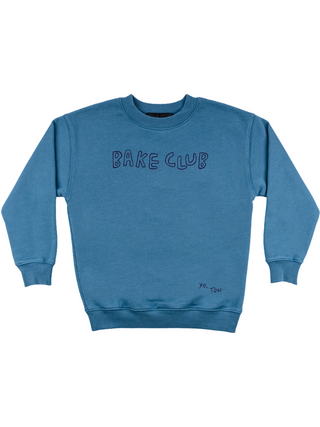 "bake club" Kids' Sweatshirt Sweatshirt Ecovest Vintage Blue 2T 