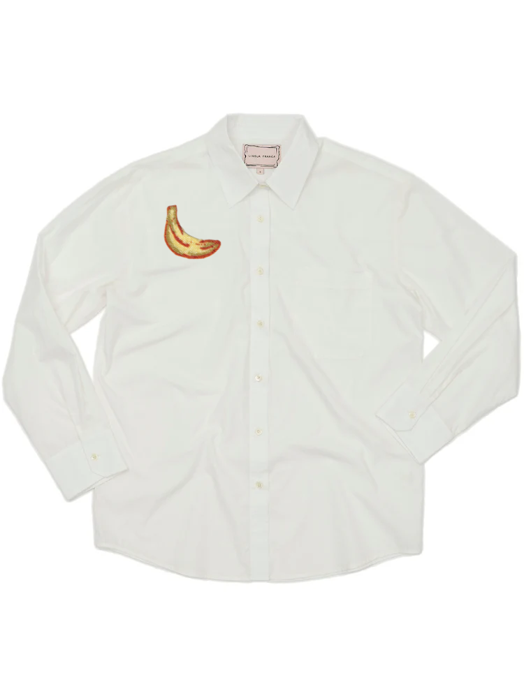 banana dress shirt Prada Men's Banana-Print Camp Shirt
