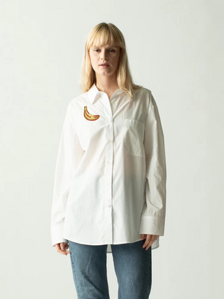 Beaded Banana Oversized Button Down