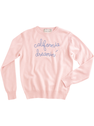 "california dreamin'" Women's Crewneck Cashmere Core Donation100d Pale Pink XS