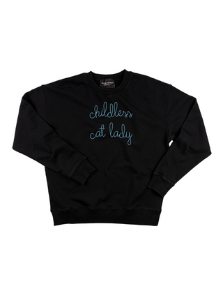 "childless cat lady" Women's Sweatshirt Sweatshirt Ecovest Black XS 