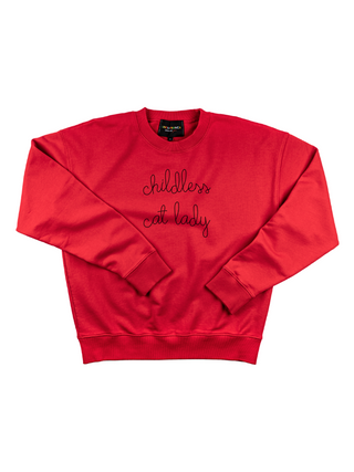 "childless cat lady" Men's Sweatshirt Sweatshirt Ecovest Red S 