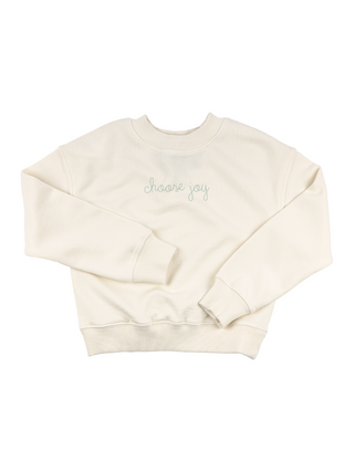 "choose joy" Kids' Sweatshirt Sweatshirt Ecovest Cream 2T 