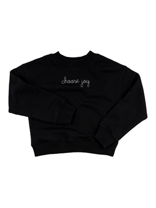 "choose joy" Kids' Sweatshirt Sweatshirt Ecovest Black 2T 