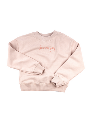 "choose joy" Kids' Sweatshirt Sweatshirt Ecovest Light Pink 2T 