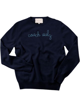 "coach walz" Men's Crewneck Sweater Lingua Franca NYC Navy XS 