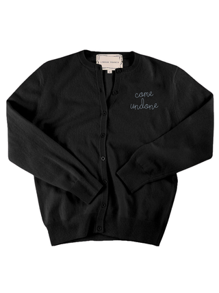 "come undone" Classic Cardigan Cashmere Core LINGUA FRANCA NYC Black XS
