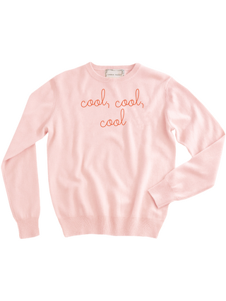 "cool, cool, cool" Women's Crewneck Sweater Donation10p Pale Pink XS 