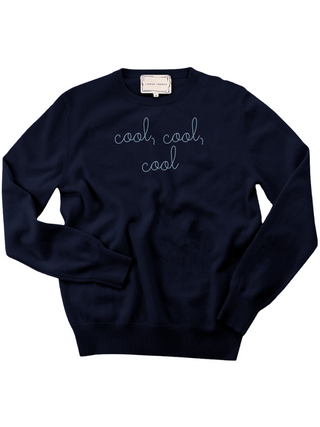 "cool, cool, cool" Women's Crewneck Sweater Donation10p Navy XS 