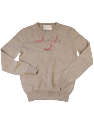 "cool, cool, cool" Women's Crewneck Sweater Donation10p Oatmeal XS 