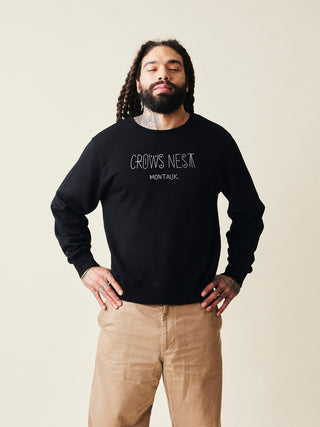 Crow's Nest Men's Sweatshirt  Lingua Franca NYC S Black 