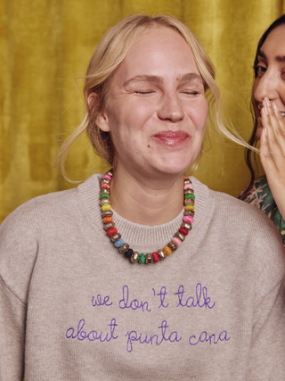 "we don't talk about Punta Cana" Custom Maxine Sweater