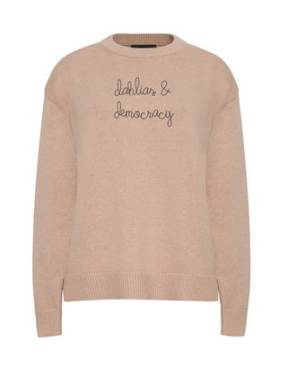 "dahlias & democracy"  Maxine Sweater