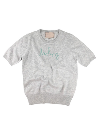 "darling" Short Sleeve  Lingua Franca NYC Smoke XS 