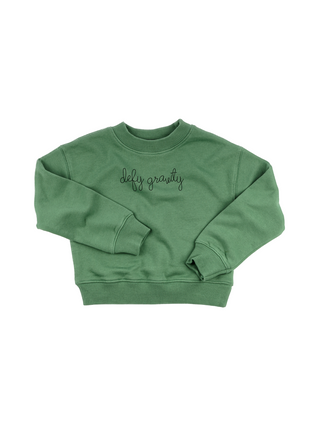 "defy gravity" Kids' Sweatshirt Sweatshirt Ecovest Vintage Green 2T 