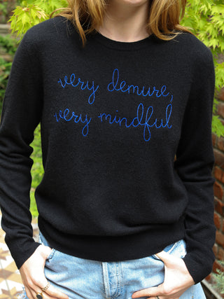 "very demure, very mindful" Crewneck Sweater Lingua Franca NYC   