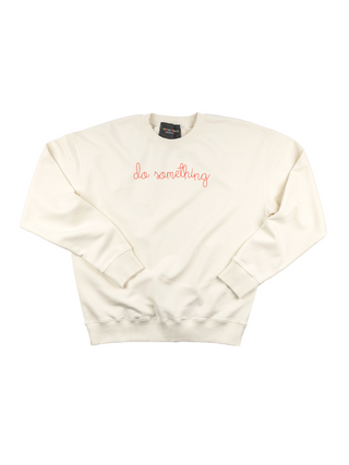 "do something" Women's Sweatshirt Sweatshirt Ecovest Cream XS 