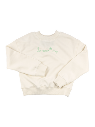 "do something" Kids' Sweatshirt Sweatshirt Ecovest Cream 2T 