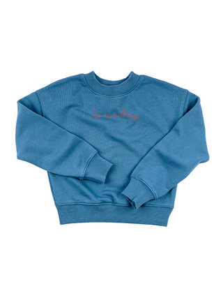 "do something" Kids' Sweatshirt Sweatshirt Ecovest Vintage Blue 2T 