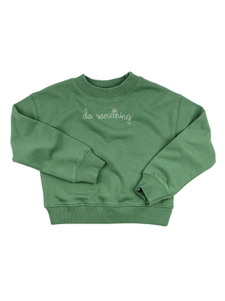 "do something" Kids' Sweatshirt Sweatshirt Ecovest Vintage Green 2T 