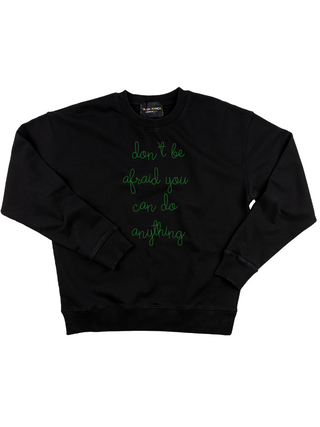 "don't be afraid you can do anything" Women's Sweatshirt Sweatshirt Ecovest Black XS 