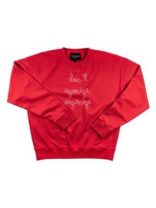 "don't agonize, organize" Women's Sweatshirt Sweatshirt Ecovest Red XS 