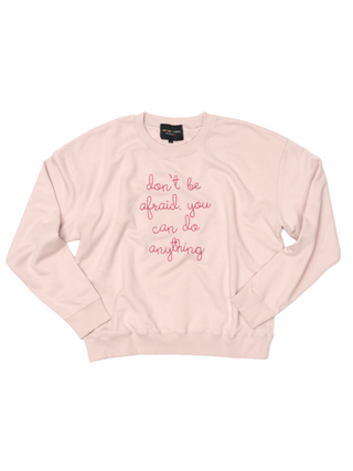 "don't be afraid you can do anything" Men's Sweatshirt Sweatshirt Ecovest Light Pink S 