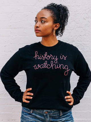 "history is watching" Crewneck Sweater Donation10p   