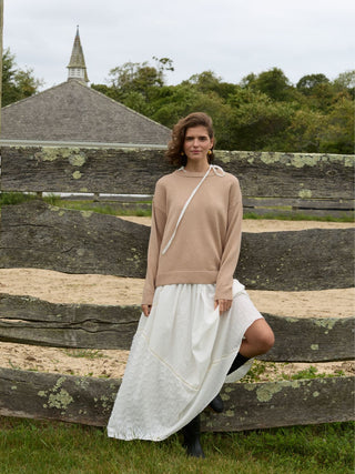 "nature can win if we give her a chance" Maxine Sweater Cotton Cashmere LINGUA FRANCA NYC