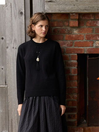 "nature can win if we give her a chance" Maxine Sweater Cotton Cashmere LINGUA FRANCA NYC