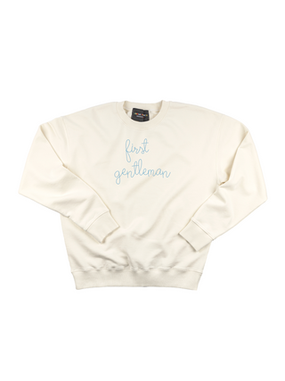 "first gentleman" Men's Sweatshirt Sweatshirt Ecovest Cream S 