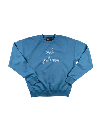 "first gentleman" Women's Sweatshirt Sweatshirt Ecovest Vintage Blue XS 