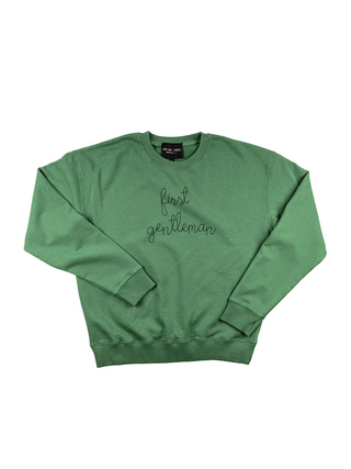 "first gentleman" Women's Sweatshirt Sweatshirt Ecovest Vintage Green XS 