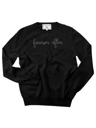 "forever after" Women's Crewneck Cashmere Core LINGUA FRANCA NYC Black XS