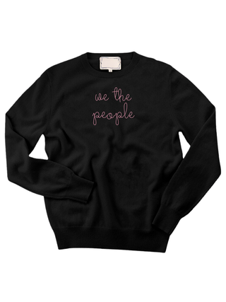 "we the people" Women's Crewneck Cashmere Core LINGUA FRANCA NYC