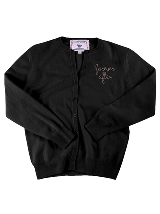"forever after" Classic Cardigan Cashmere Core LINGUA FRANCA NYC Black XS