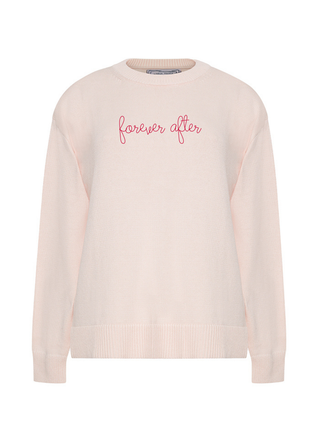 "forever after" Maxine Sweater Cotton Cashmere LINGUA FRANCA NYC Pale Pink XS