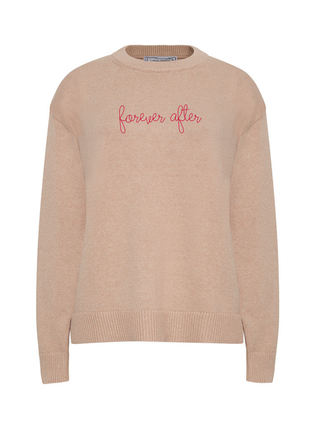 "forever after" Maxine Sweater Cotton Cashmere LINGUA FRANCA NYC Oatmeal XS