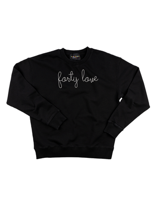 "forty love" Women's Sweatshirt Sweatshirt Ecovest Black XS 