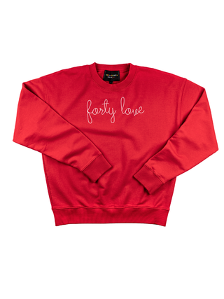 "forty love" Women's Sweatshirt Sweatshirt Ecovest Red XS 