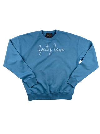 "forty love" Women's Sweatshirt Sweatshirt Ecovest Vintage Blue XS 