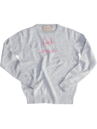 "fuck cancer" Women's Crewneck Sweater Donation10p Smoke XS 