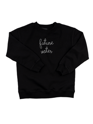 "future voter" Kids' Sweatshirt Sweatshirt Ecovest Black 2T 