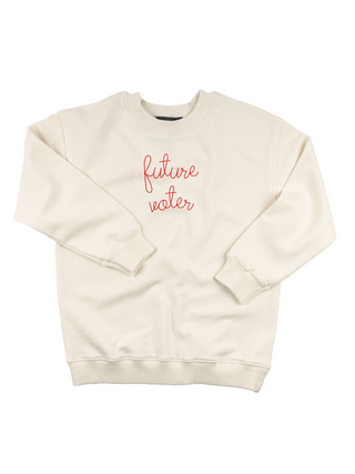 "future voter" Kids' Sweatshirt Sweatshirt Ecovest Cream 2T 